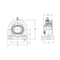 Ami Bearings SINGLE ROW BALL BEARING, 5/8'' KANIGEN SET SCREW BLACK TAPPED BASE PILLOW BLOCK UCTBL202-10MZ20B - alternate 2